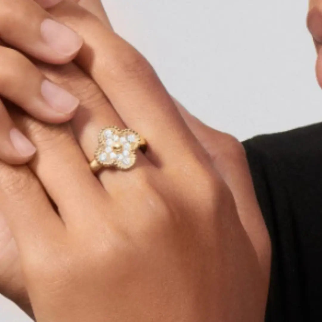 Amber Ring - Diamant / Gold JUWELORA