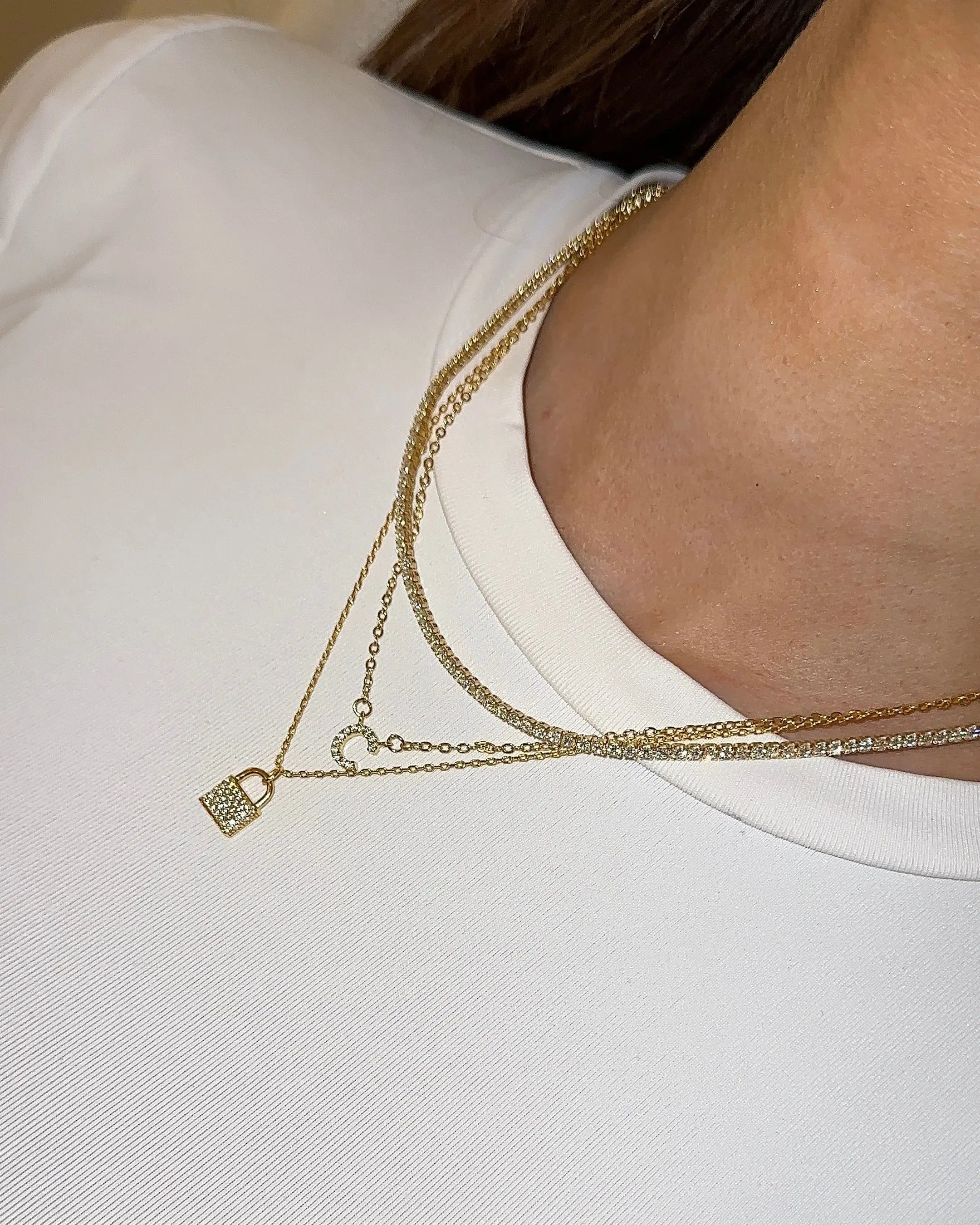 Initial Necklace Gold Juwelora