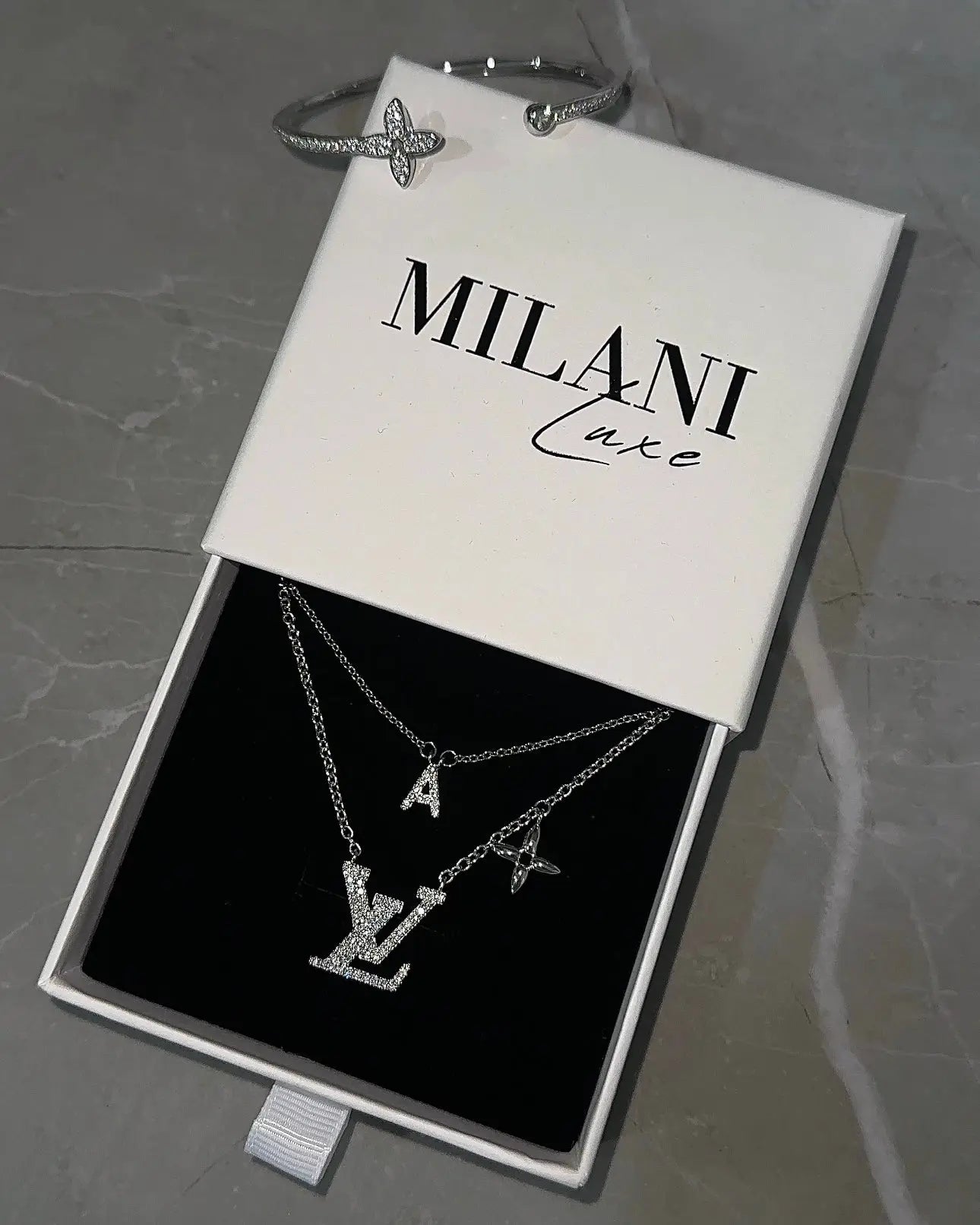 Initial Silver Necklace Juwelora