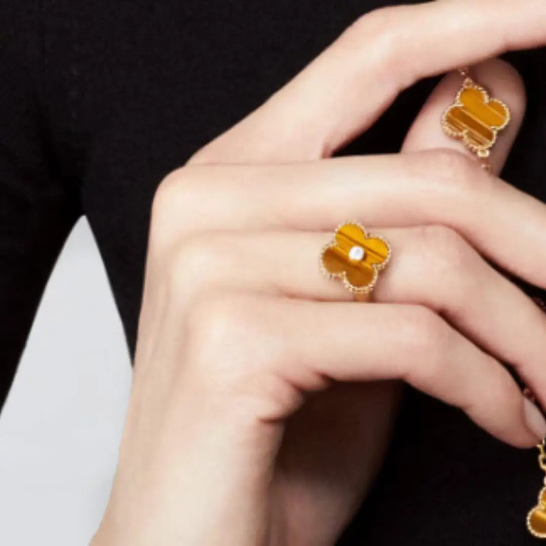 Amber Ring - Orange / Gold JUWELORA