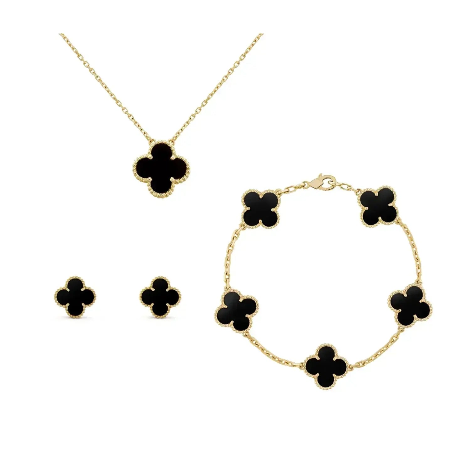 Golden Black Luxe | Kleeblatt Set JUWELORA