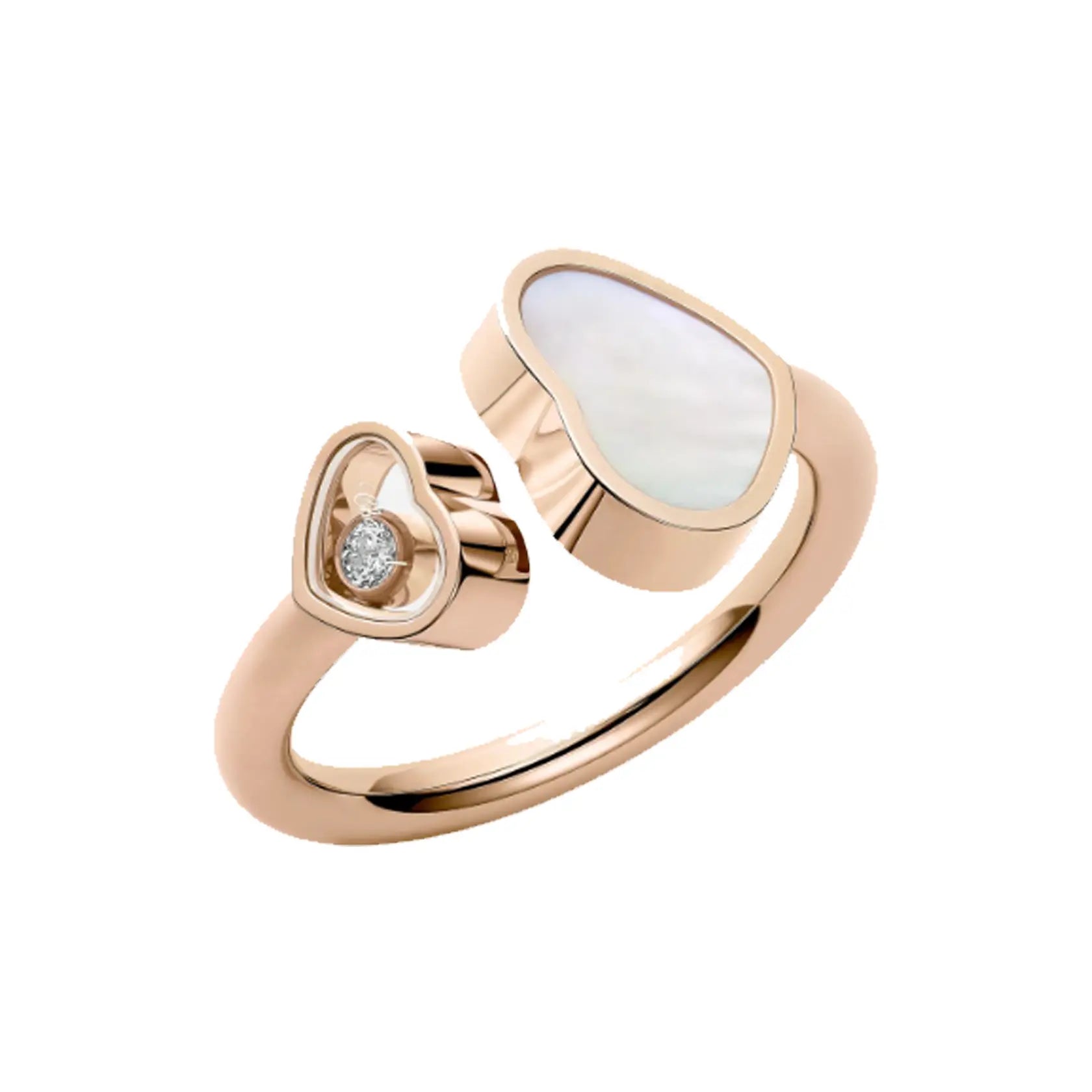 Herz Ring - Roségold / Weiß JUWELORA