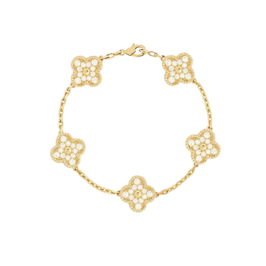VIERBLATT DELUXE | GOLD ZIRKONIA JUWELORA