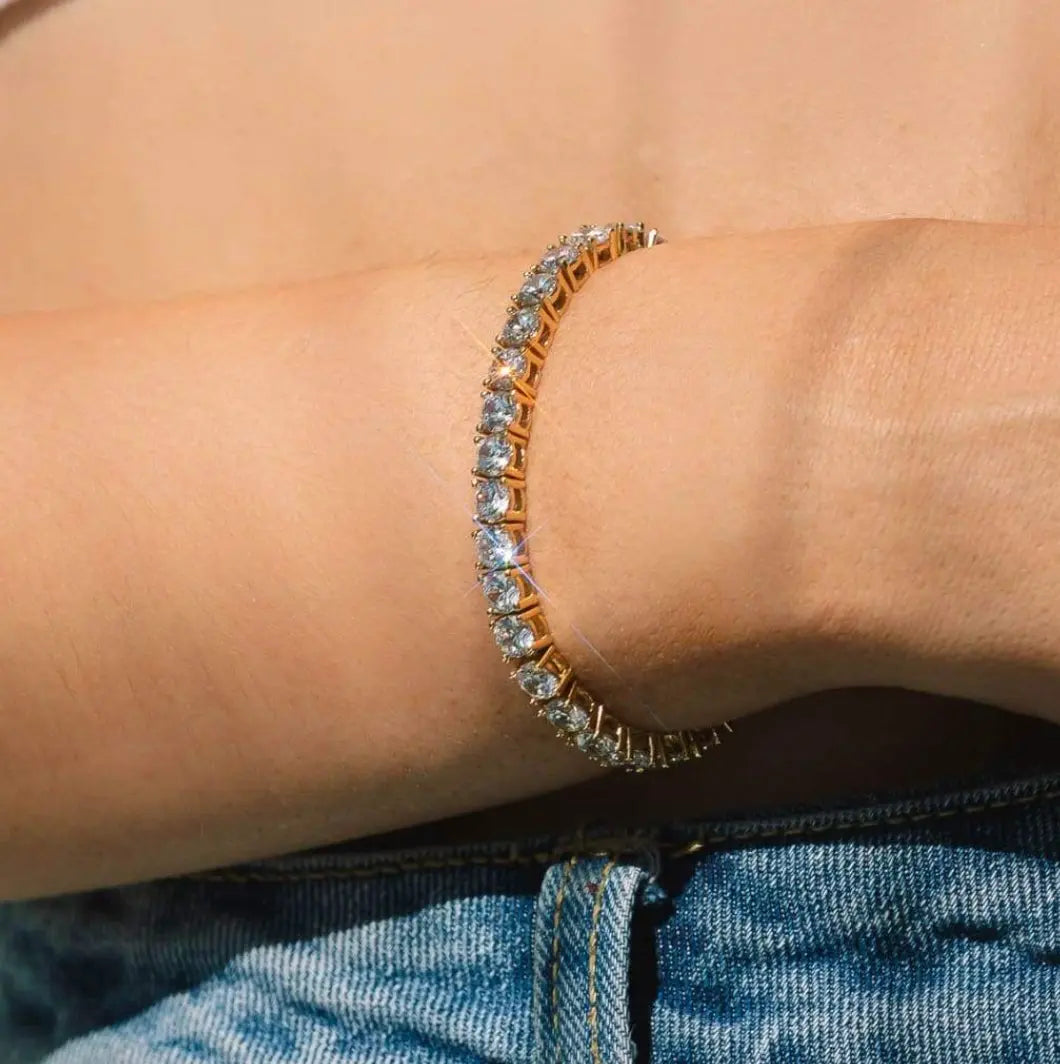 ARMBAND TENNIS AUS GOLD JUWELORA