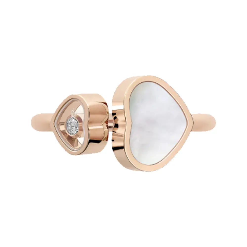 Herz Ring - Roségold / Weiß JUWELORA